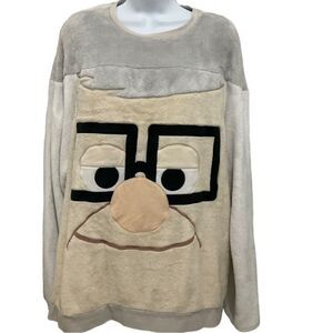 Disney Pixar Grandpa Carl UP Movie Fleece Sweater Size L
